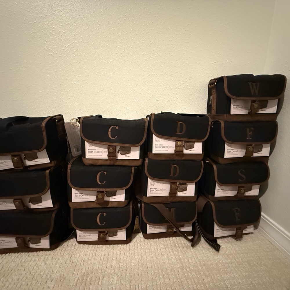 NWT Black and Brown Beer Caddies